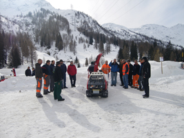 Demonstration of snowblowers in Sweitzerland