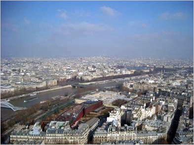 A view of Paris from Eiffel Tower