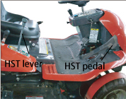 HST foot pedal & hand lever